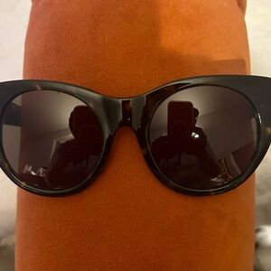 RAEN Glossy Black Cat-Eye Sunglasses